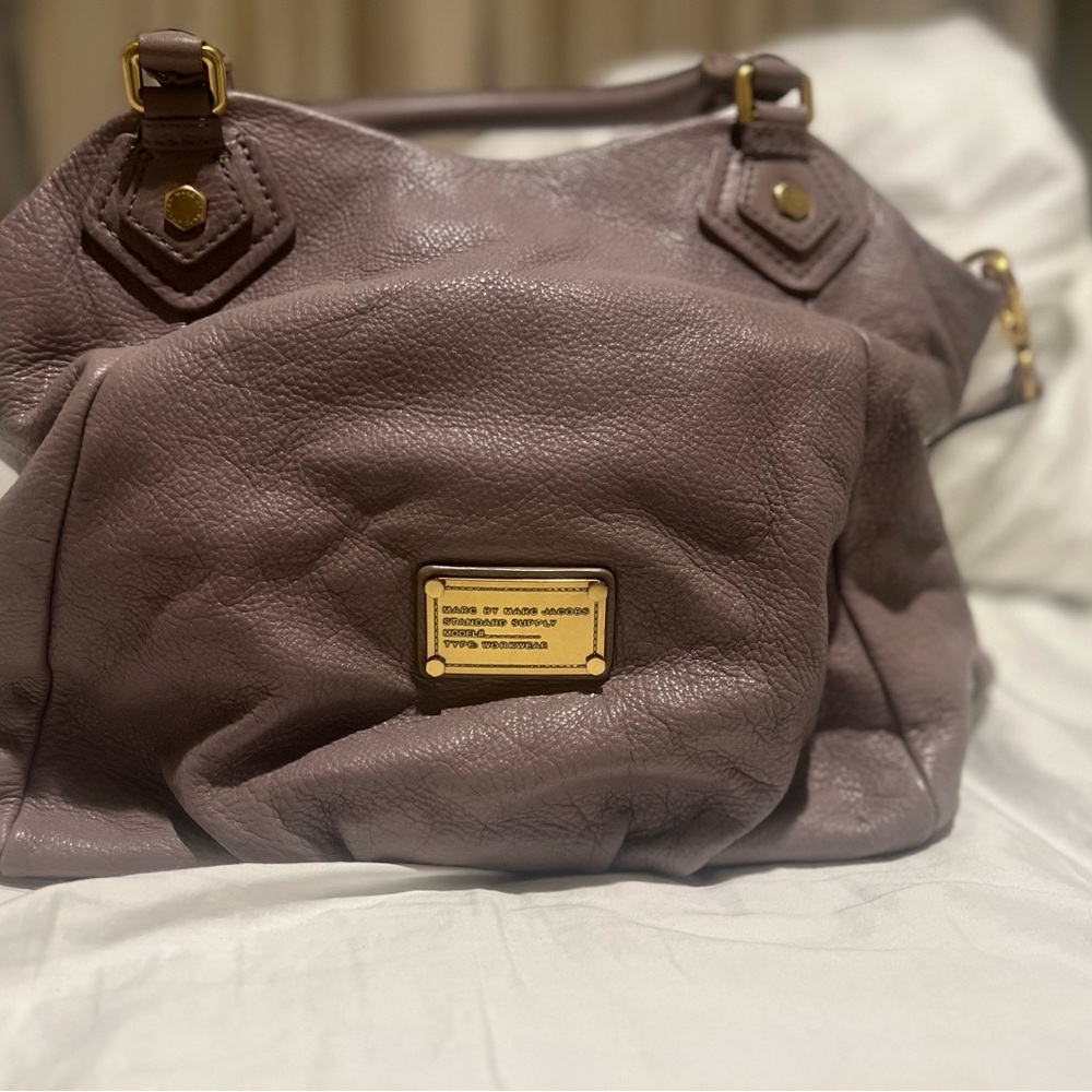 Marc Jacobs Dusty Purple Leather Shoulder Bag